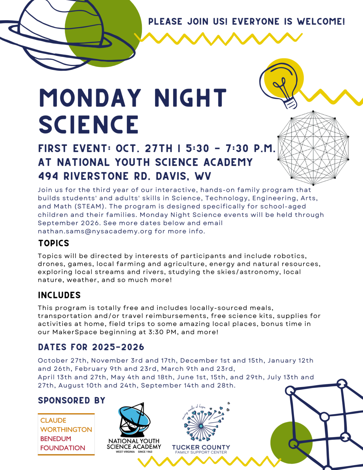 Monday Night Science – National Youth Science Academy